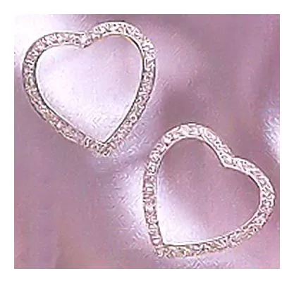 14k Juliet Diamond Heart Earrings (.60ct)