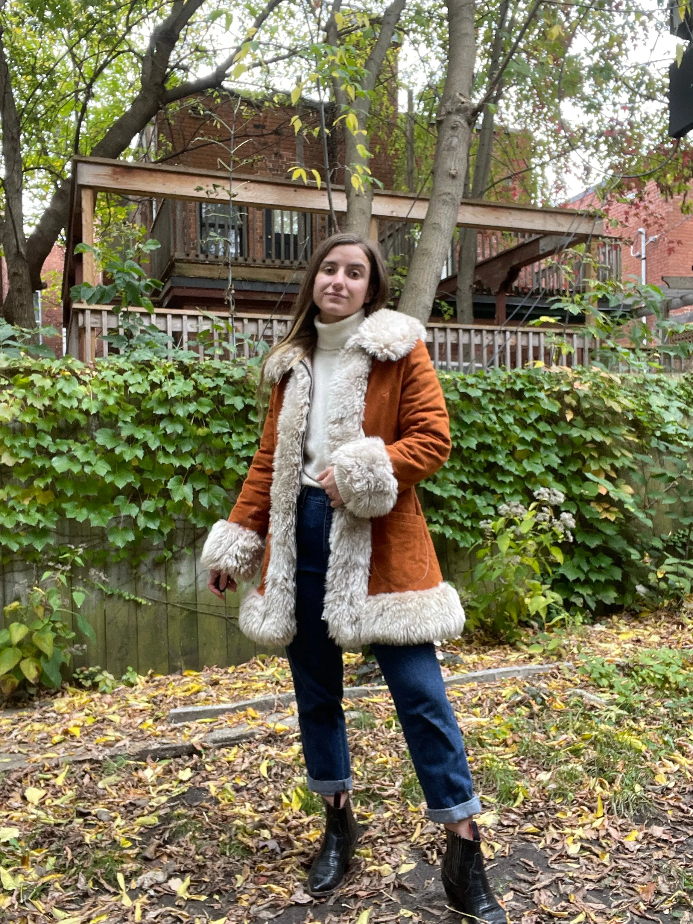 1970s Burnt Orange Iconic Penny Lane Coat - S