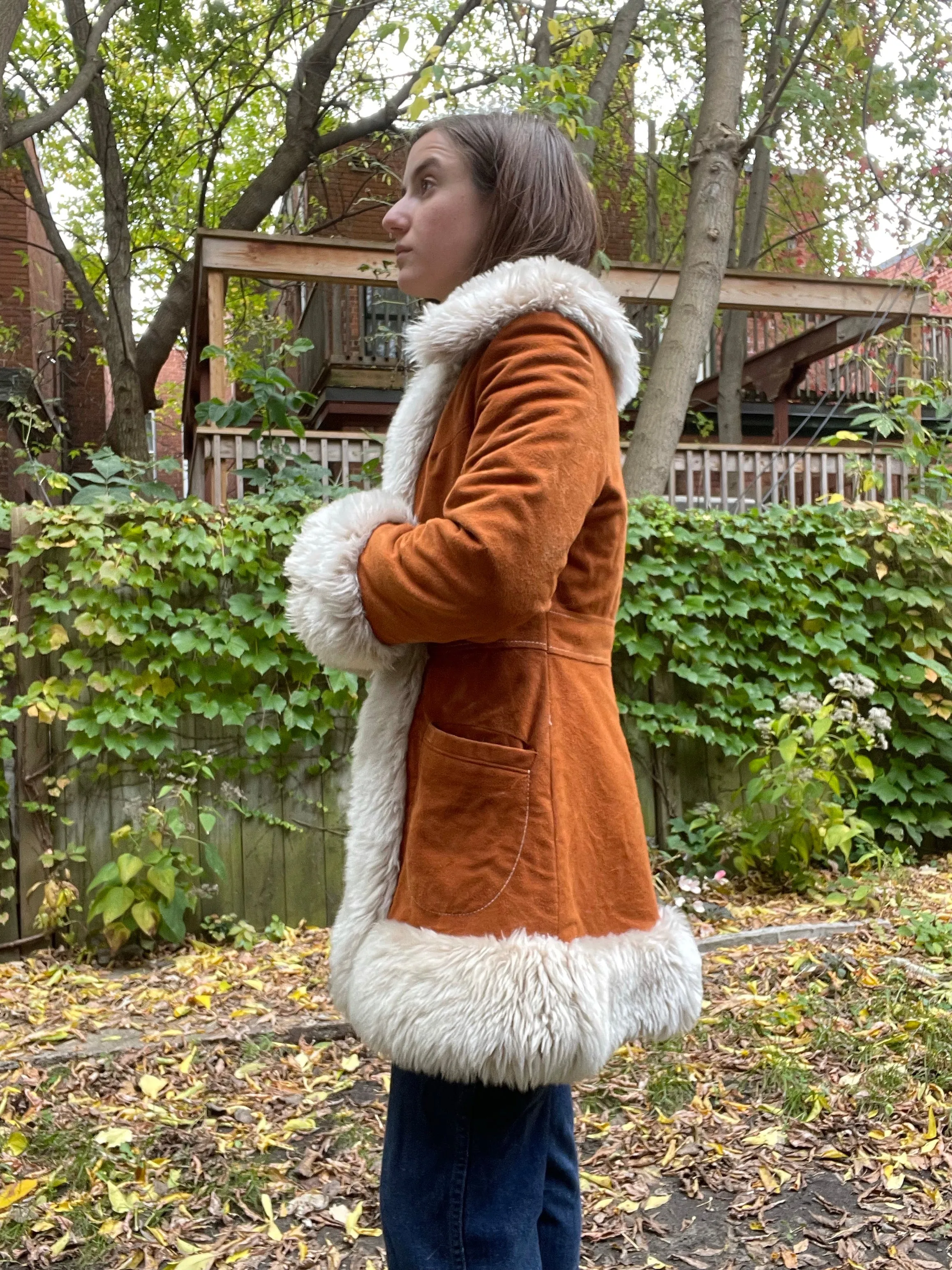 1970s Burnt Orange Iconic Penny Lane Coat - S