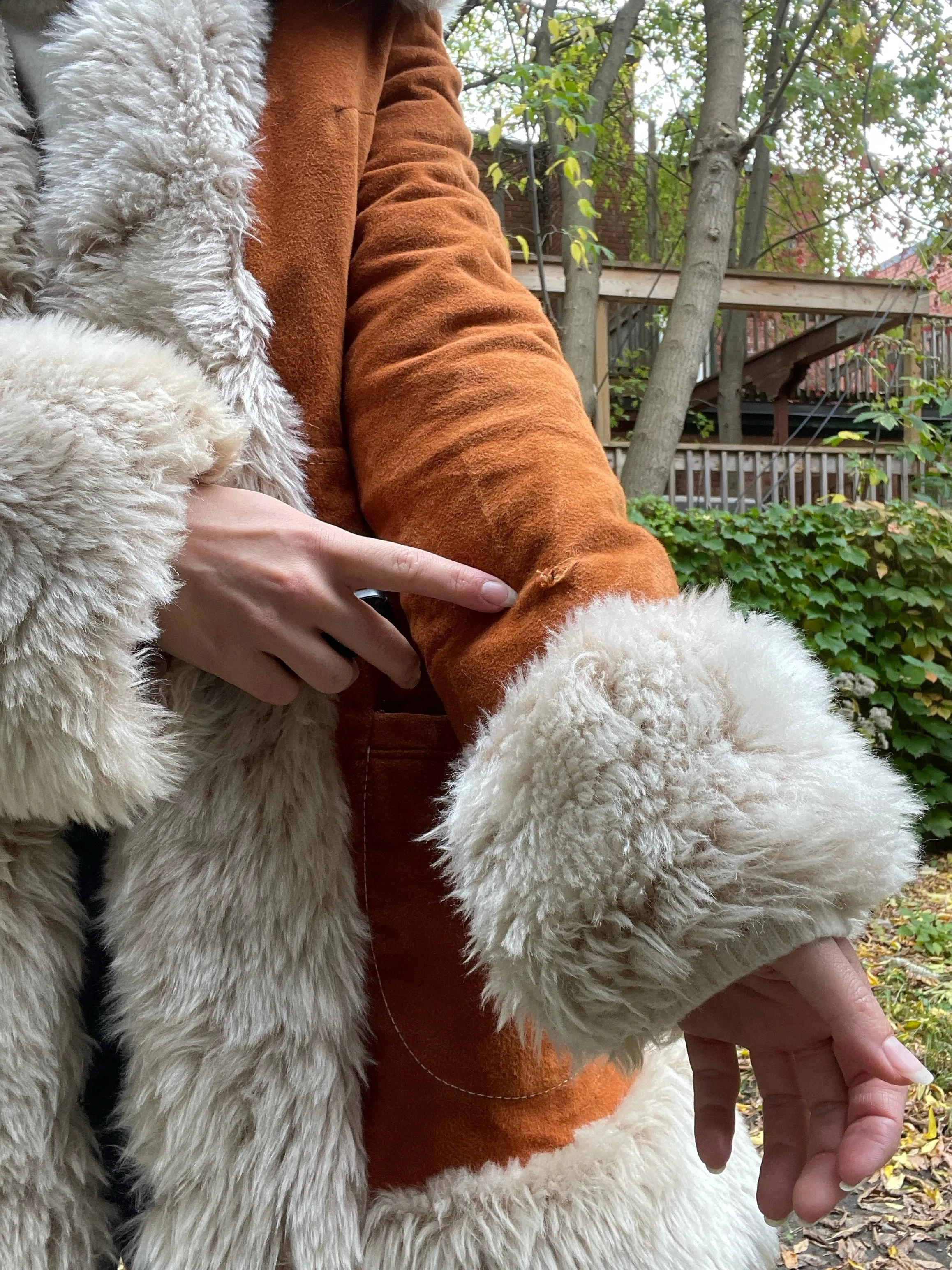 1970s Burnt Orange Iconic Penny Lane Coat - S