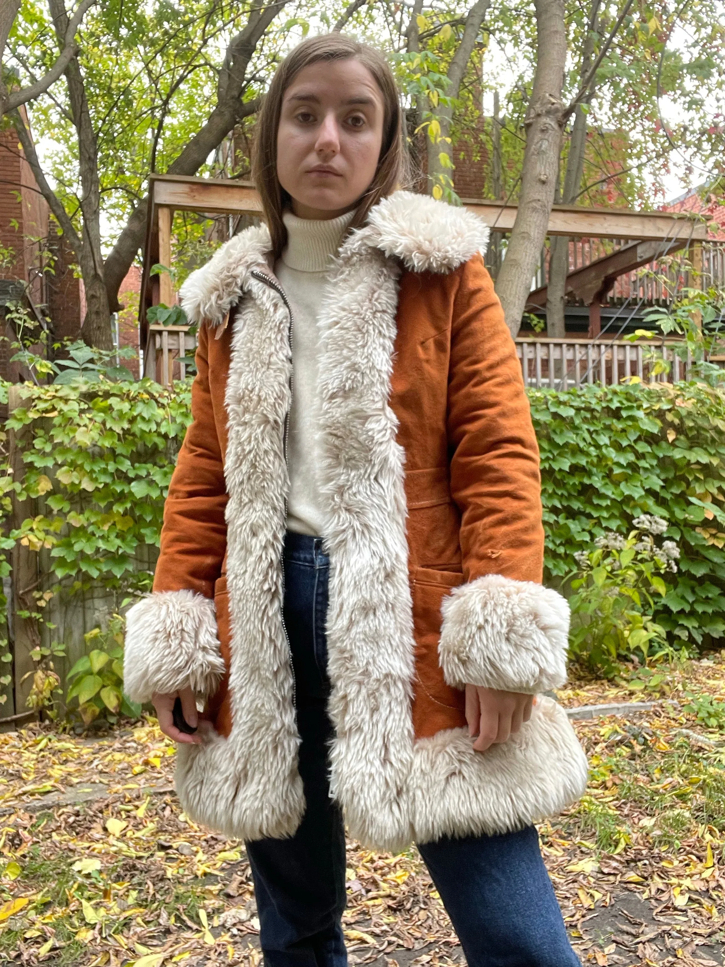 1970s Burnt Orange Iconic Penny Lane Coat - S