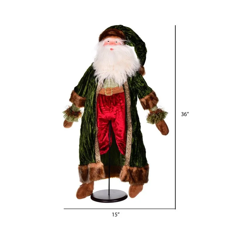 36" Emerald Twilight Santa Doll with Stand