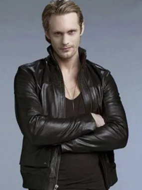 Alexander Skarsgard Black Leather Jacket