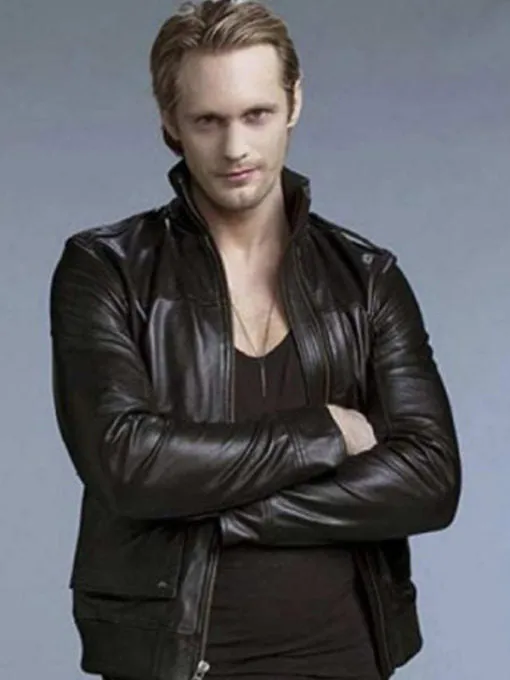 Alexander Skarsgard Black Leather Jacket