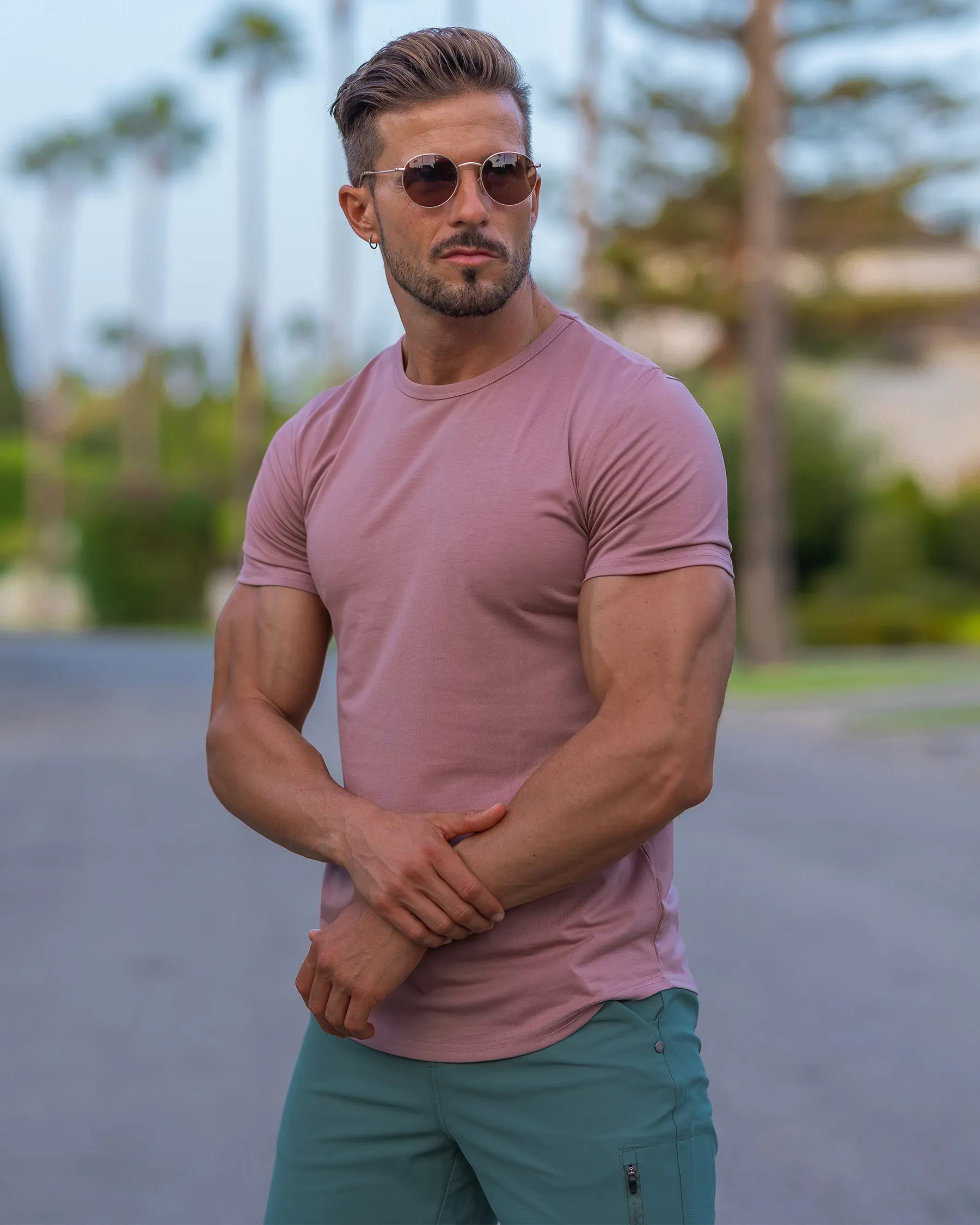 All Day Elite Curve-Hem Tee Short Sleeve New Color