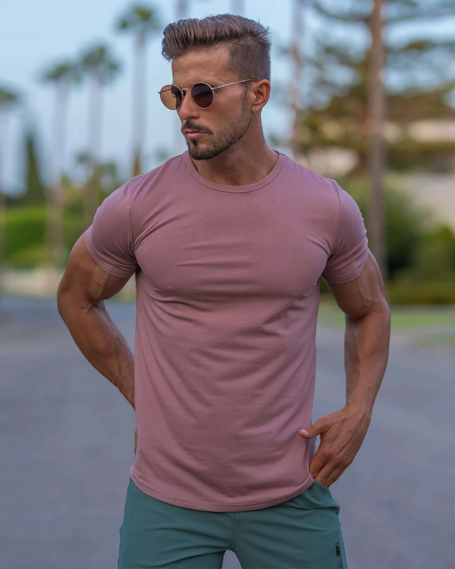 All Day Elite Curve-Hem Tee Short Sleeve New Color