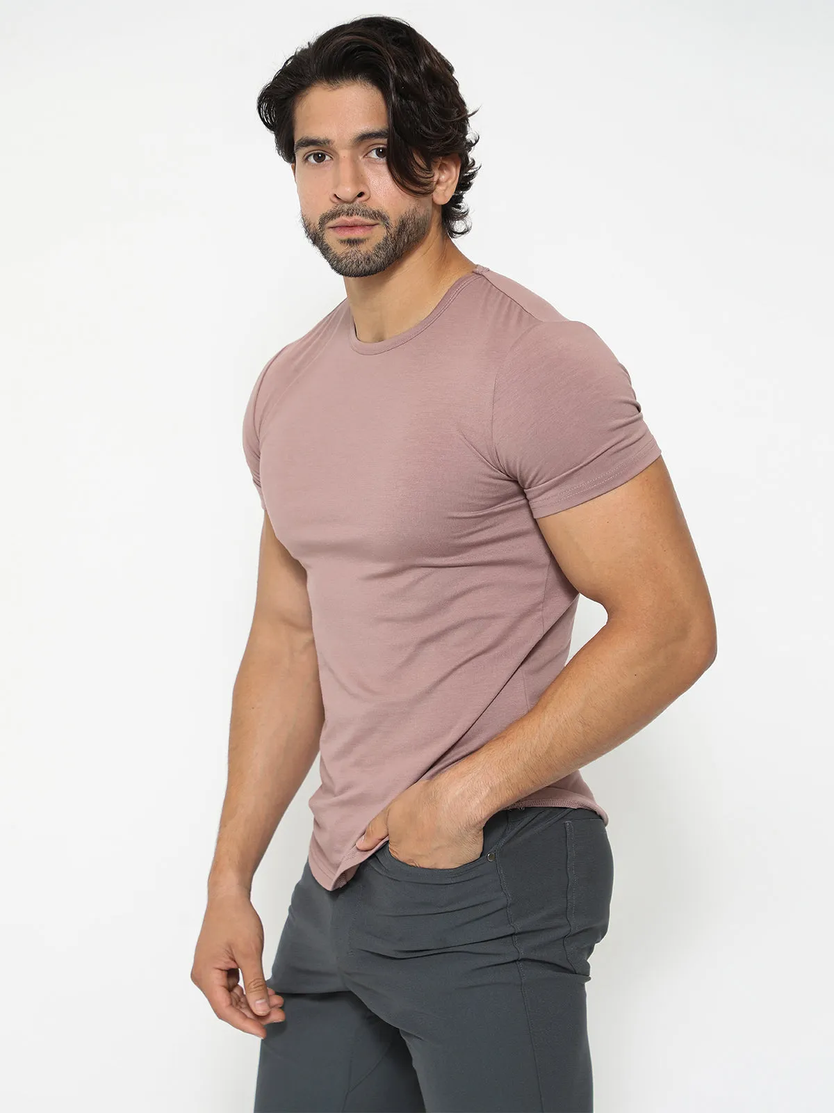 All Day Elite Curve-Hem Tee Short Sleeve