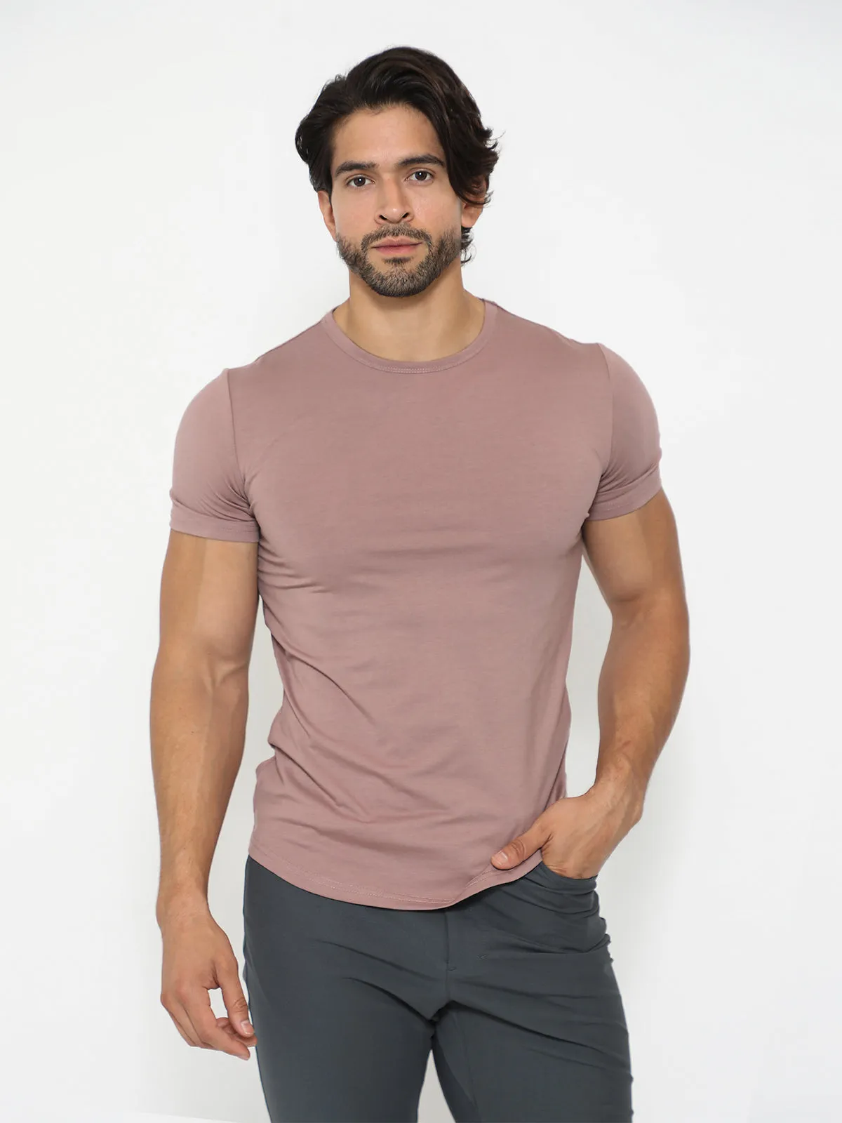 All Day Elite Curve-Hem Tee Short Sleeve