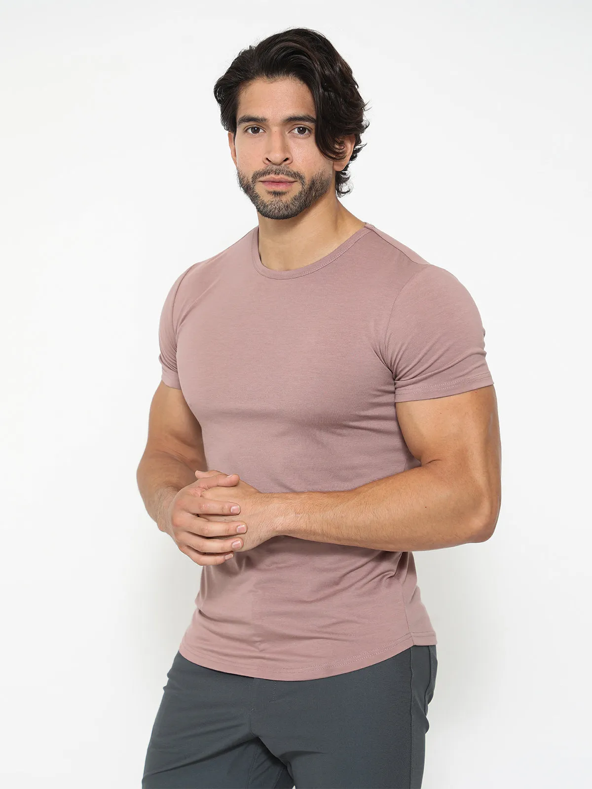 All Day Elite Curve-Hem Tee Short Sleeve