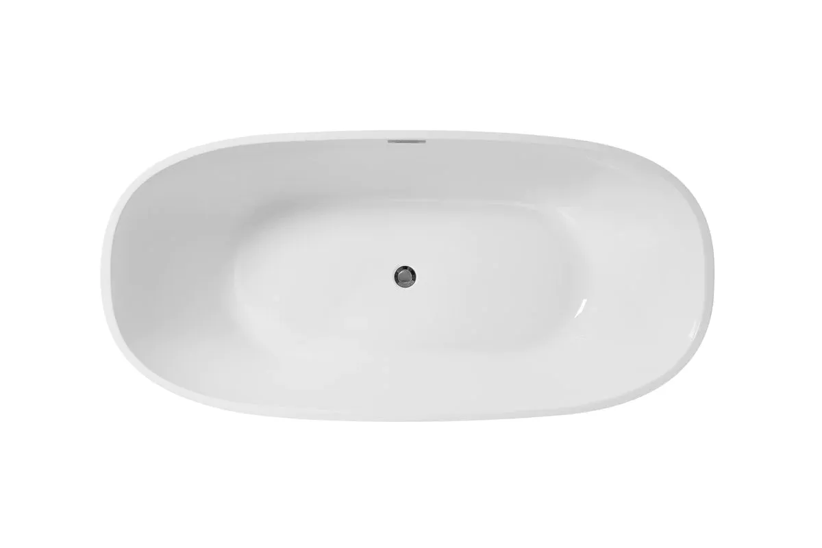 Allegra 70" Soaking Roll Top Bathtub