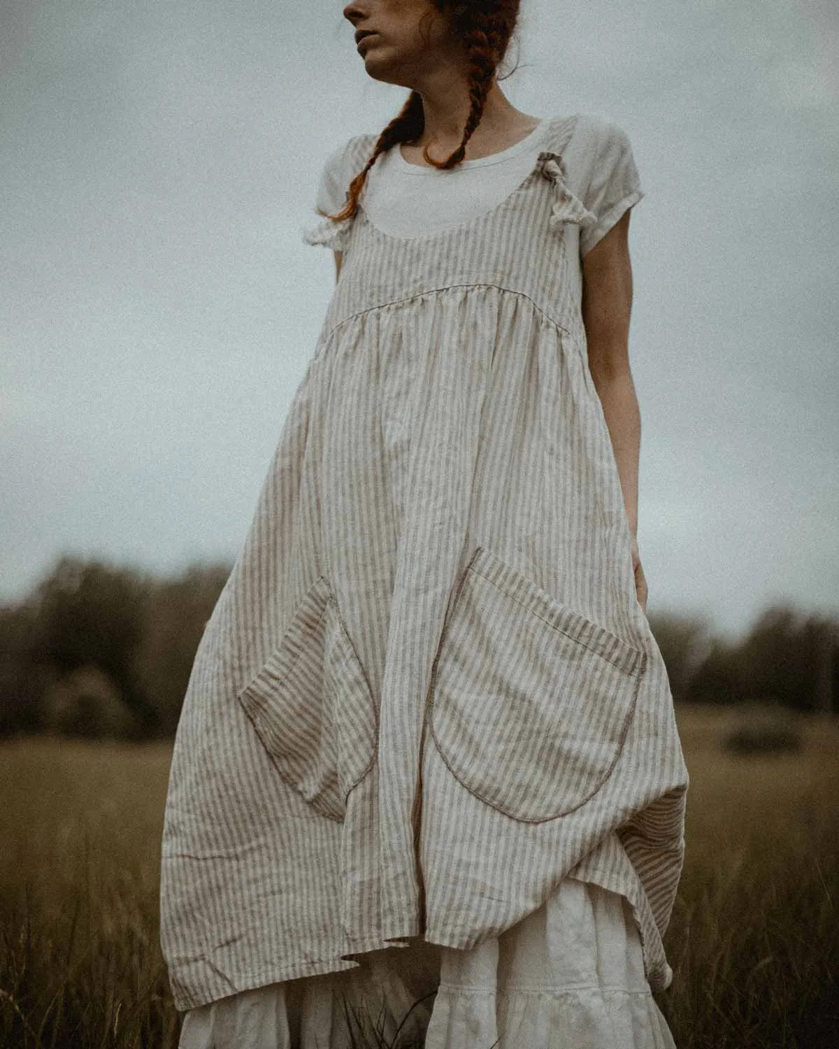 Arminda Pinafore in Linen