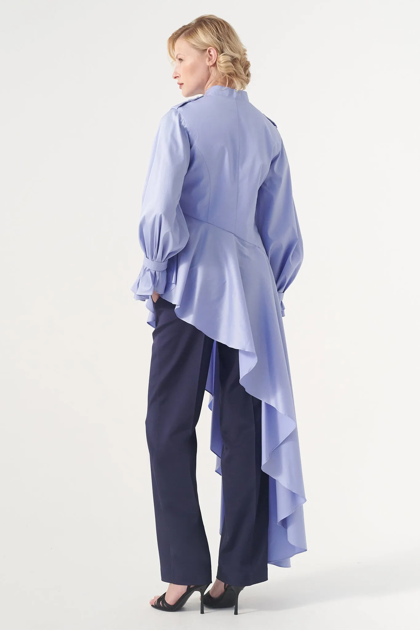 Asymmetric Hem Jacket with Pant