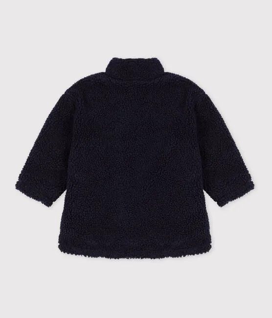 Baby Navy Recycled Faux Fur Jacket