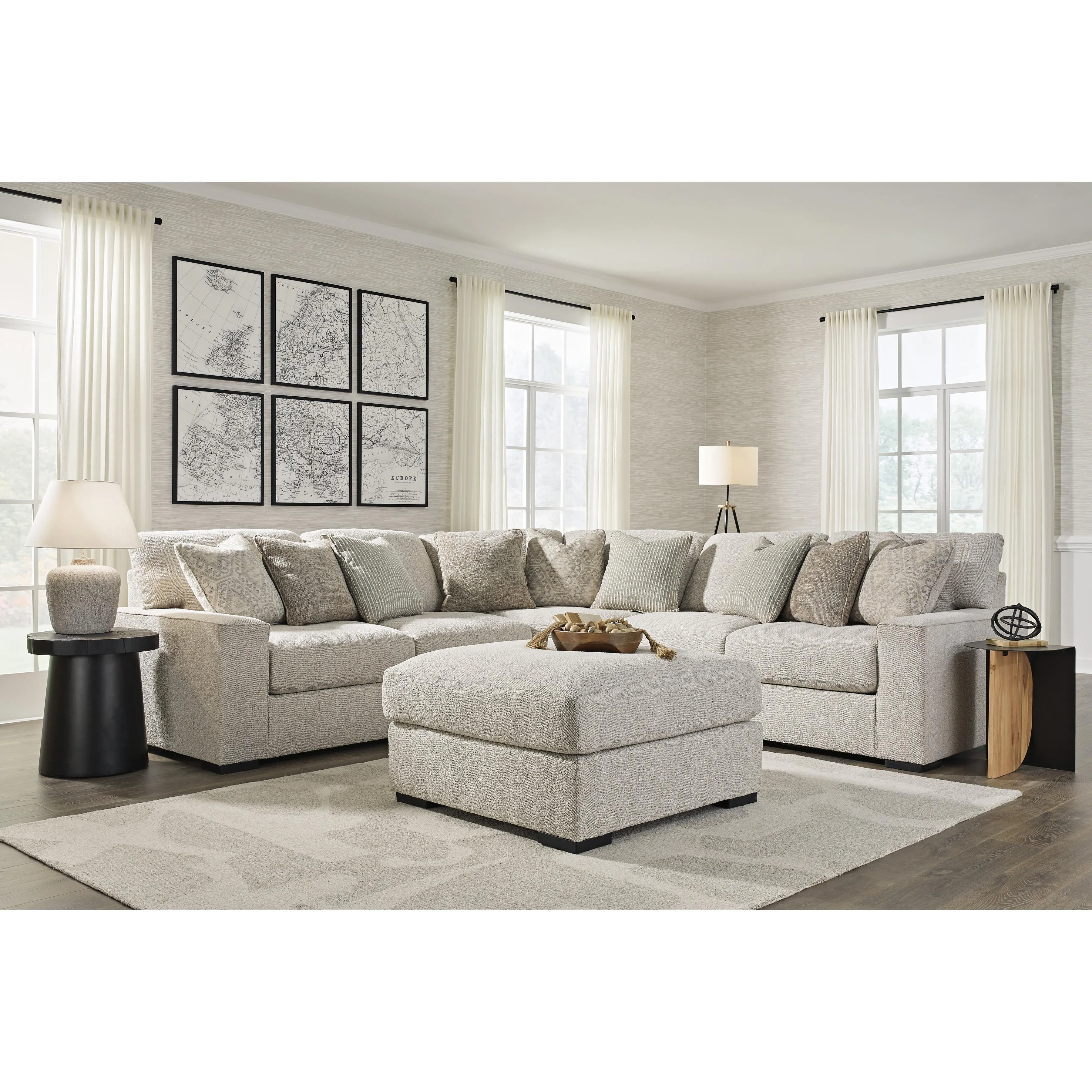 Benchcraft Ballyton Fabric 3 pc Sectional 2510255/2510277/2510256