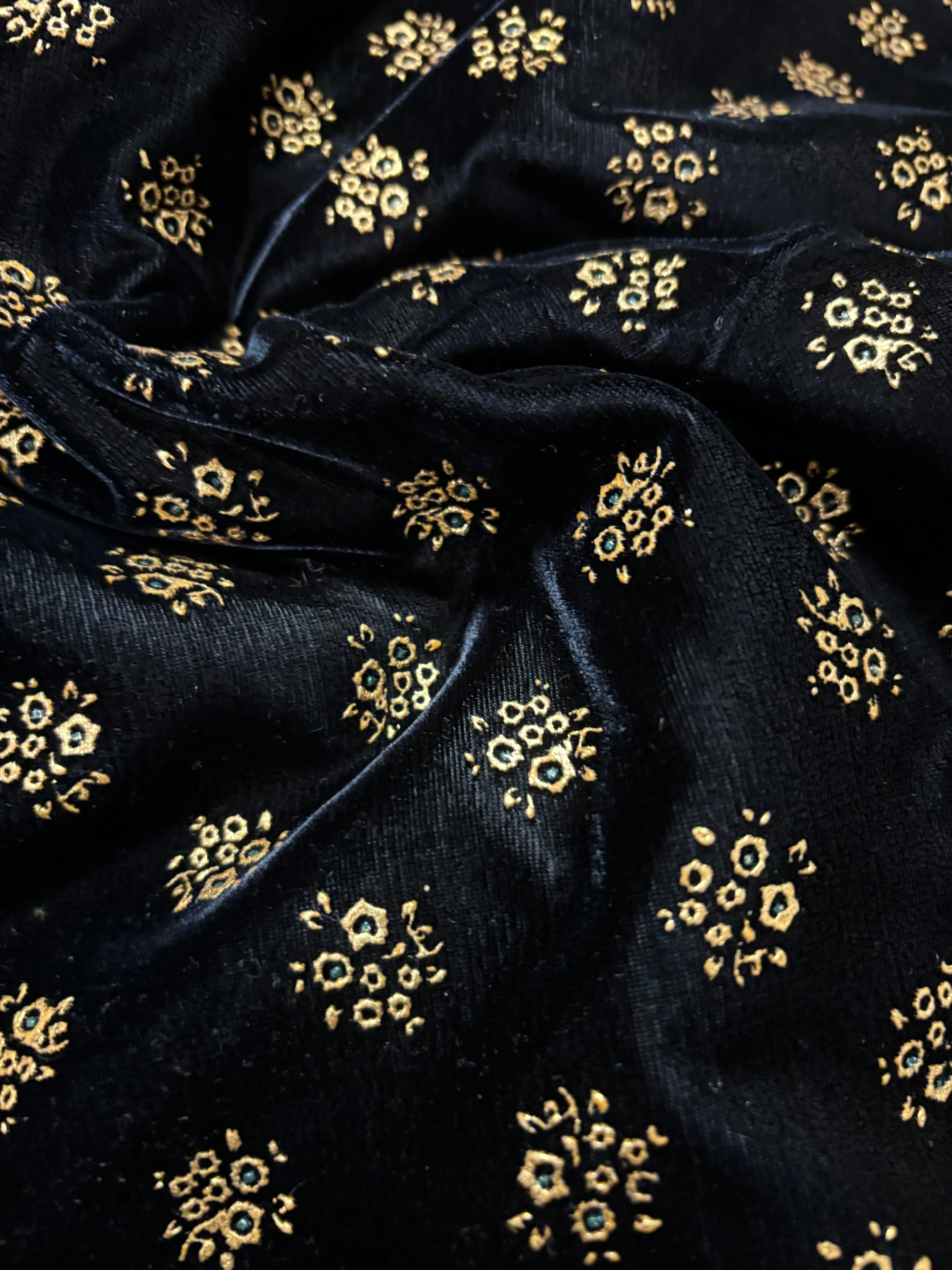 Black & Gold Velour