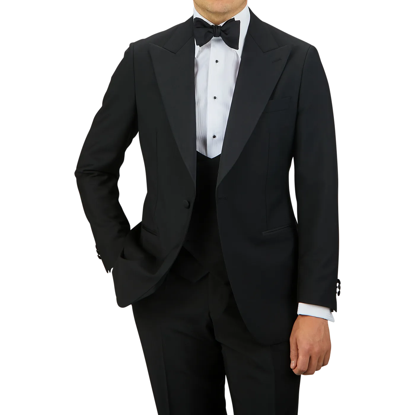 Black Wool Mohair Tuxedo Jacket