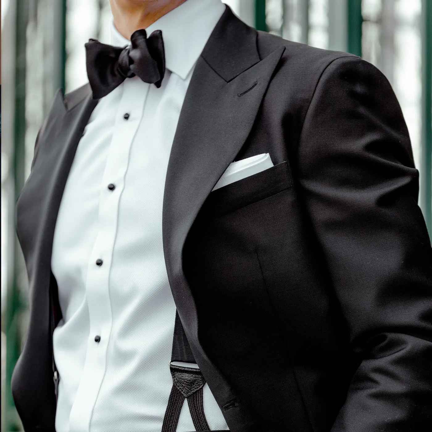 Black Wool Mohair Tuxedo Jacket