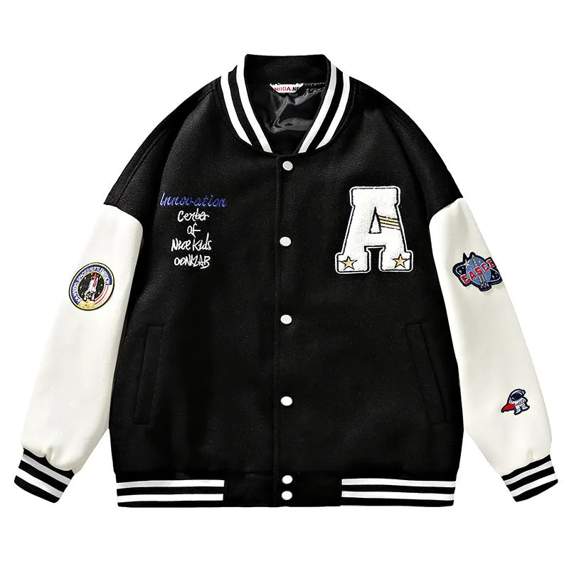 Bone Varsity Jacket Spring and Autumn Jacket Fashion Casual Baseball Uniform Jacket