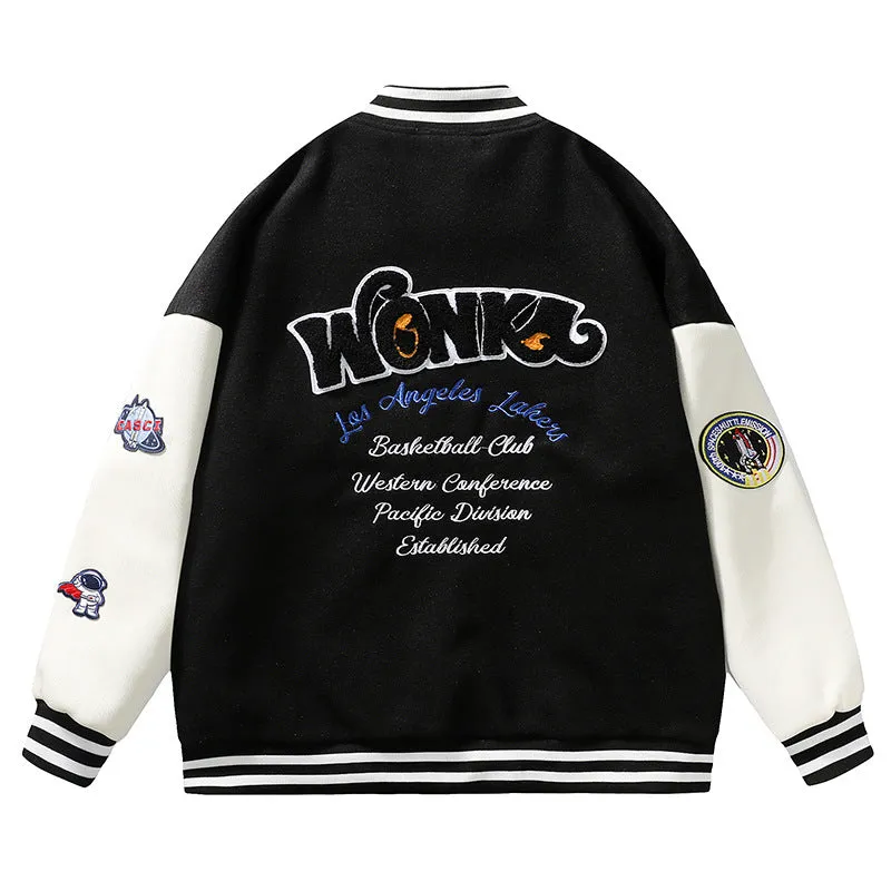 Bone Varsity Jacket Spring and Autumn Jacket Fashion Casual Baseball Uniform Jacket