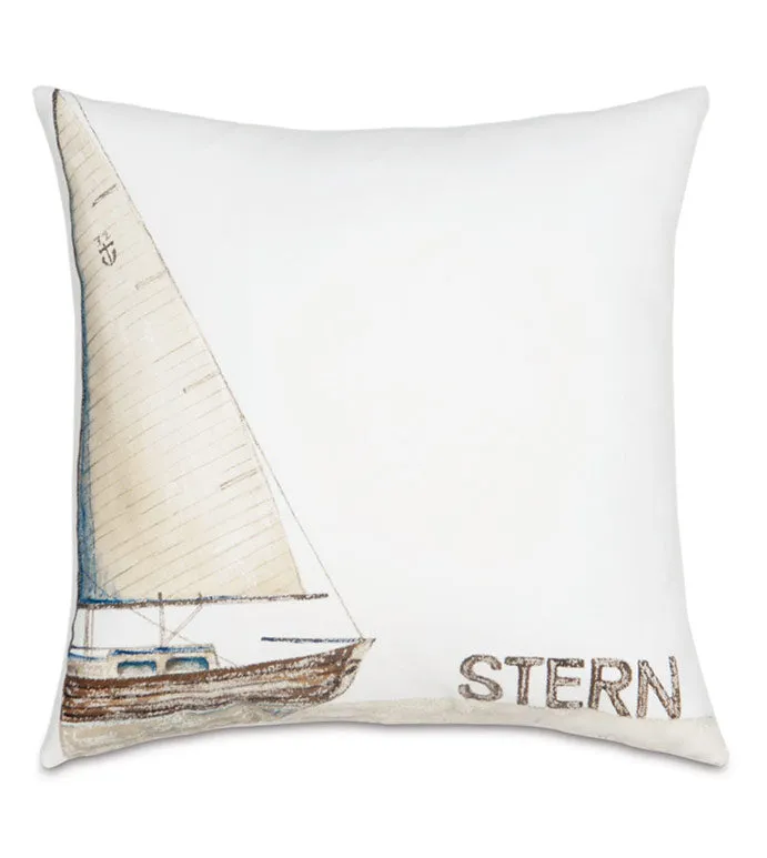 Bow & Stern Hand-Painted Outdoor Pillows