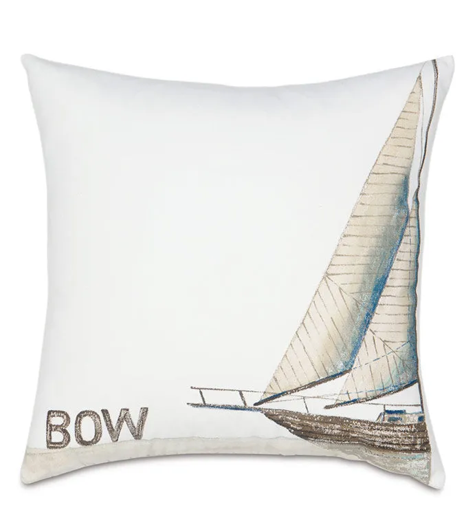 Bow & Stern Hand-Painted Outdoor Pillows