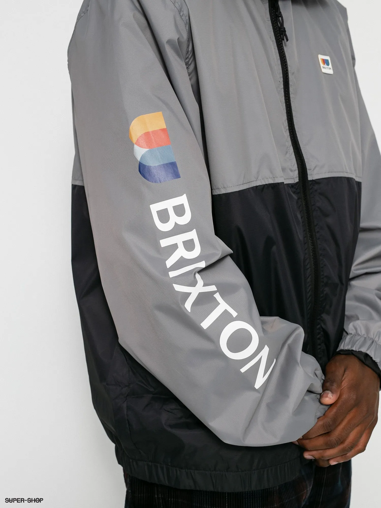 BRIXTON CLAXTON ALTON LW ZIP HOOD BLACK/GREY