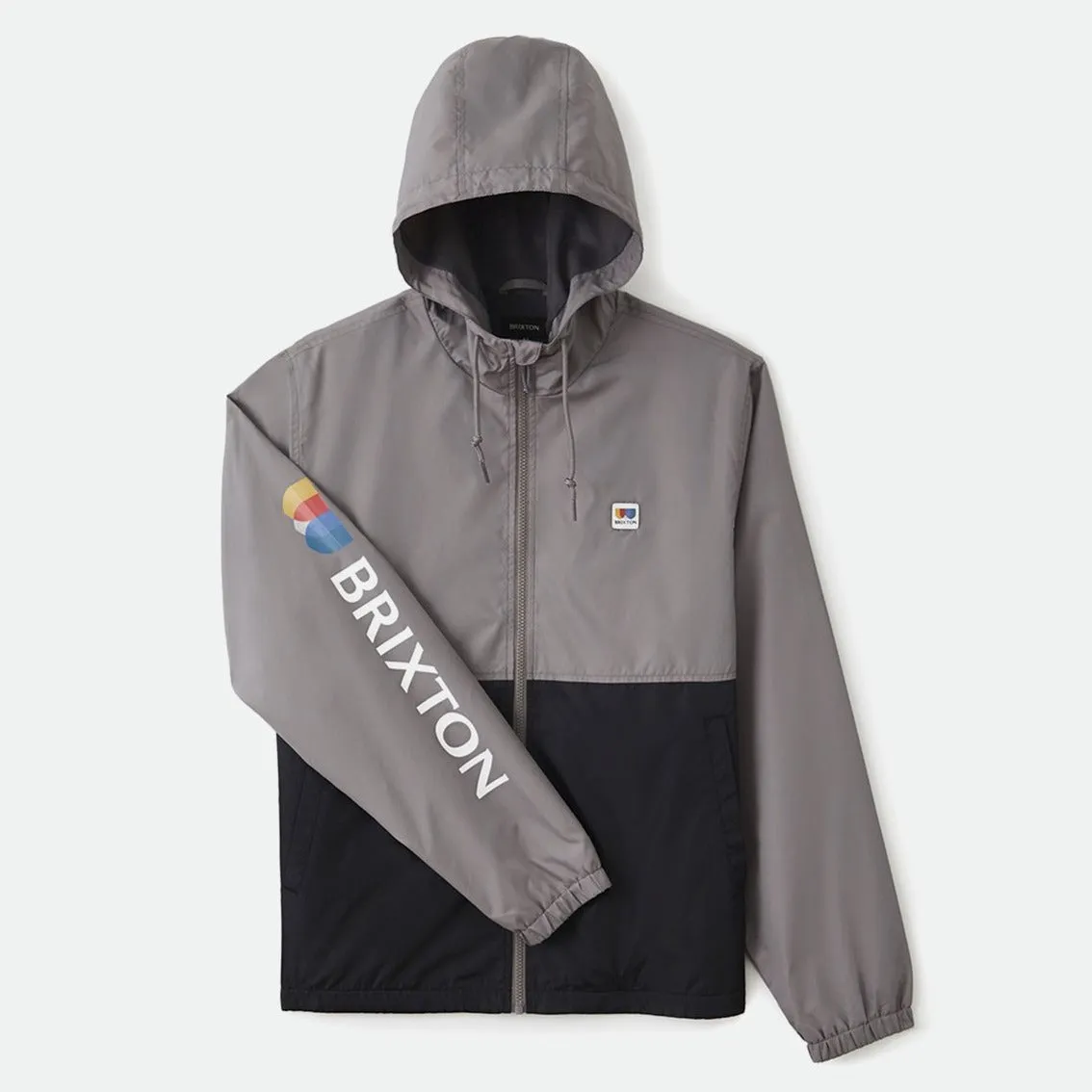 BRIXTON CLAXTON ALTON LW ZIP HOOD BLACK/GREY