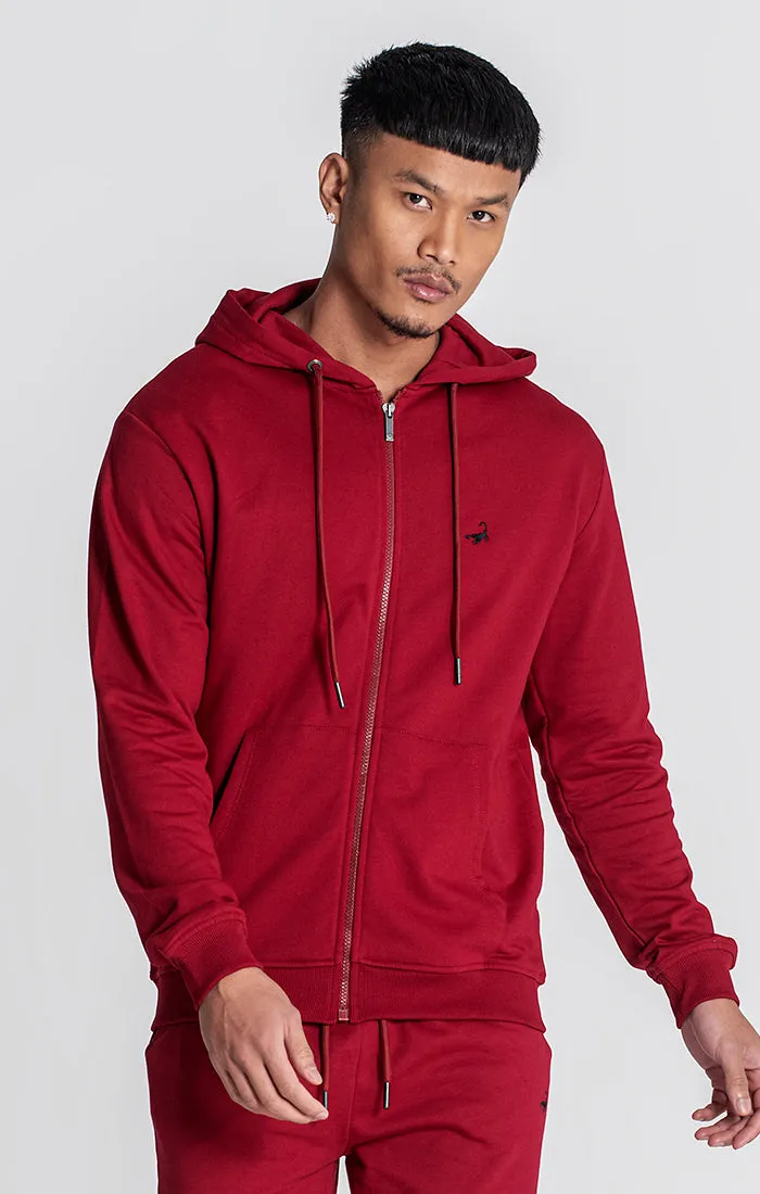 Burgundy Essential Scorpio Hoodie Jacket