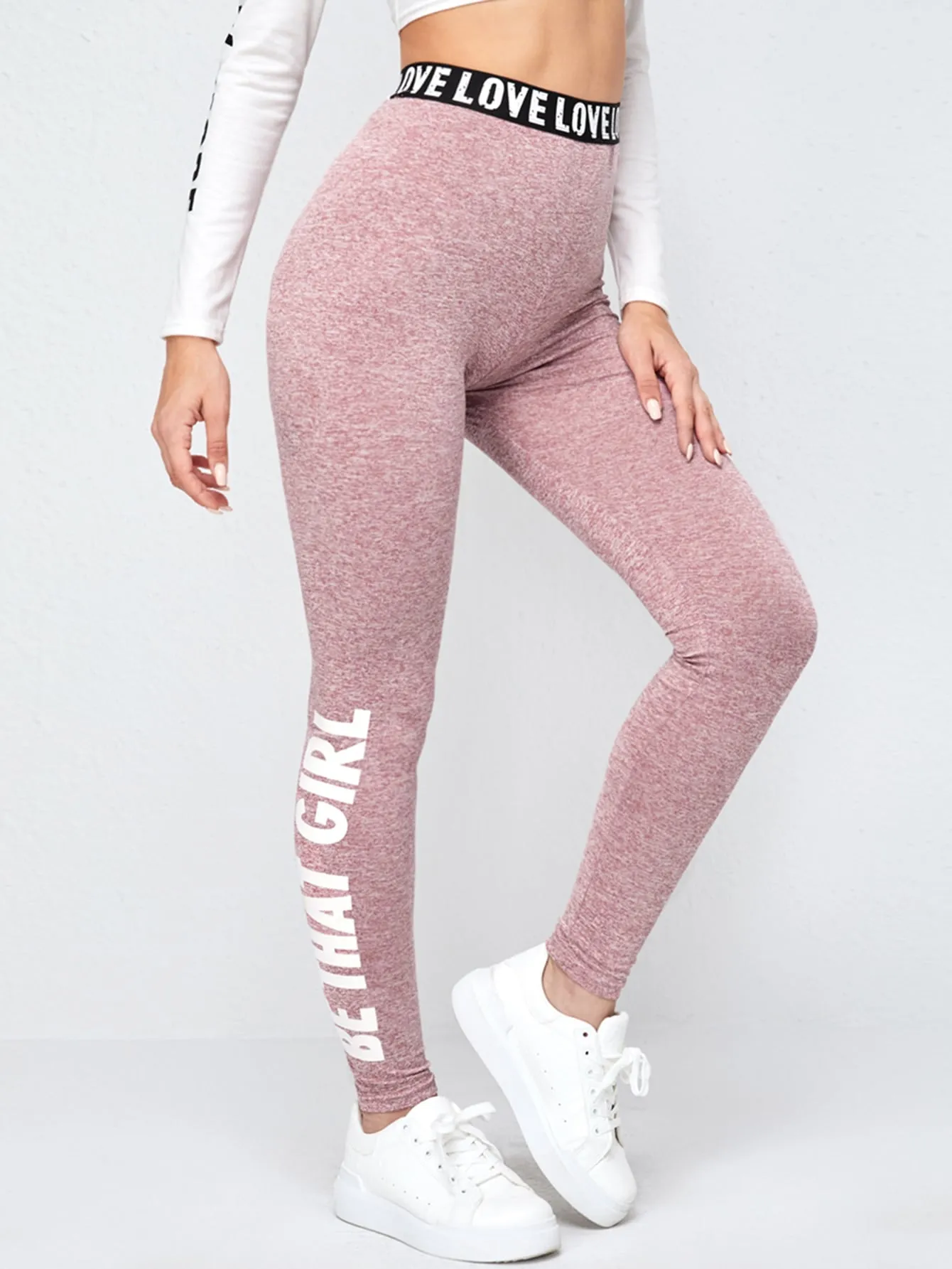 Casual Colorblock Long Women Leggings