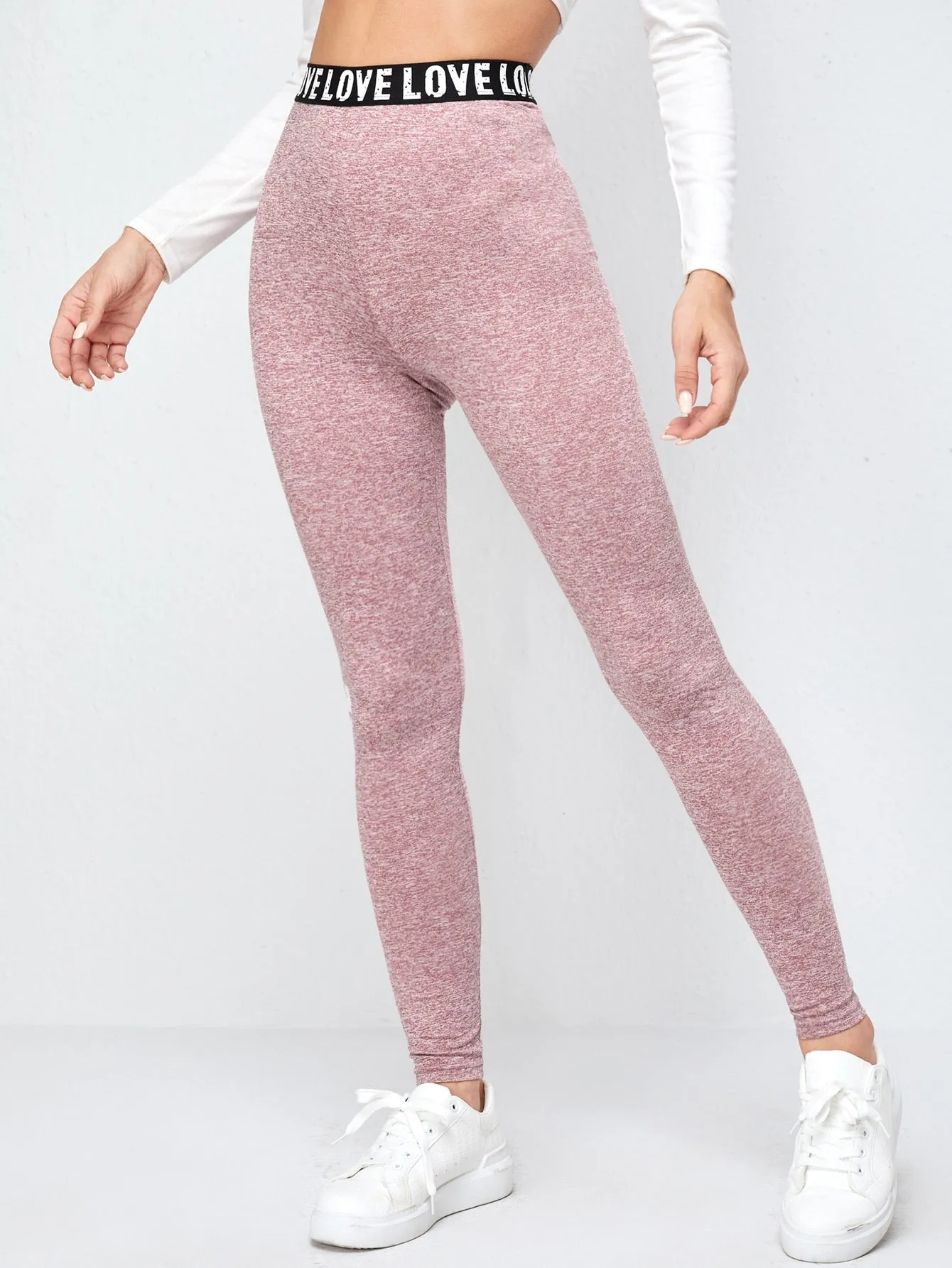 Casual Colorblock Long Women Leggings