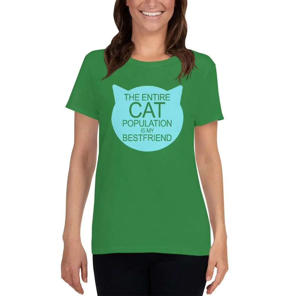 Cat Population Friend Women's short sleeve t-shirt