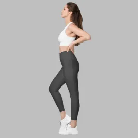 Classic Gray High-Waist Leggings with Pockets