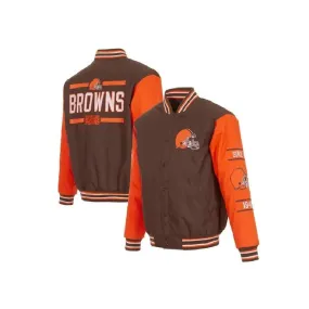 Cleveland Browns Leather Bomber Jacket