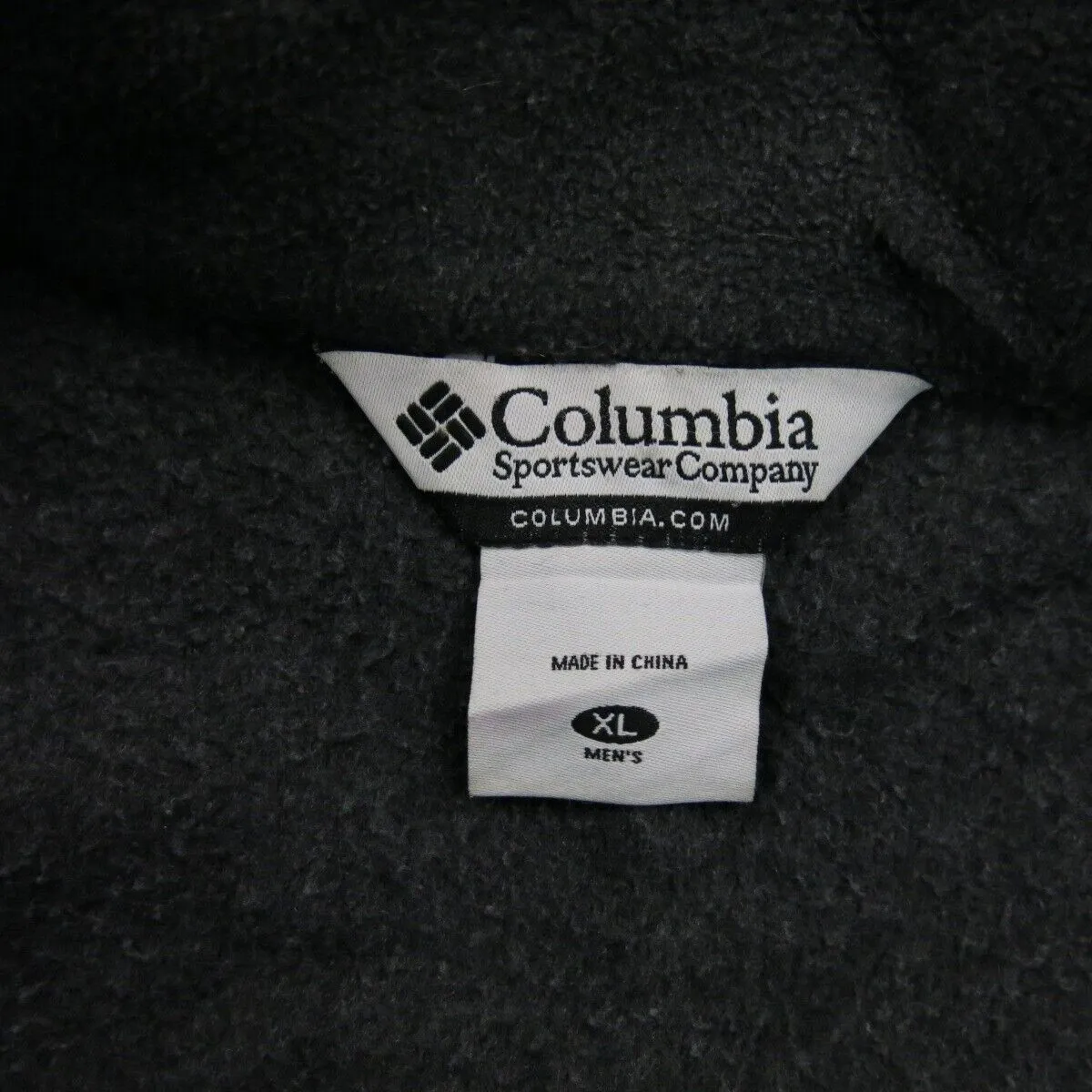 Columbia Sportwear Men Full Zip Fleece Jacket Long Sleeves Mock Neck Black SZ XL