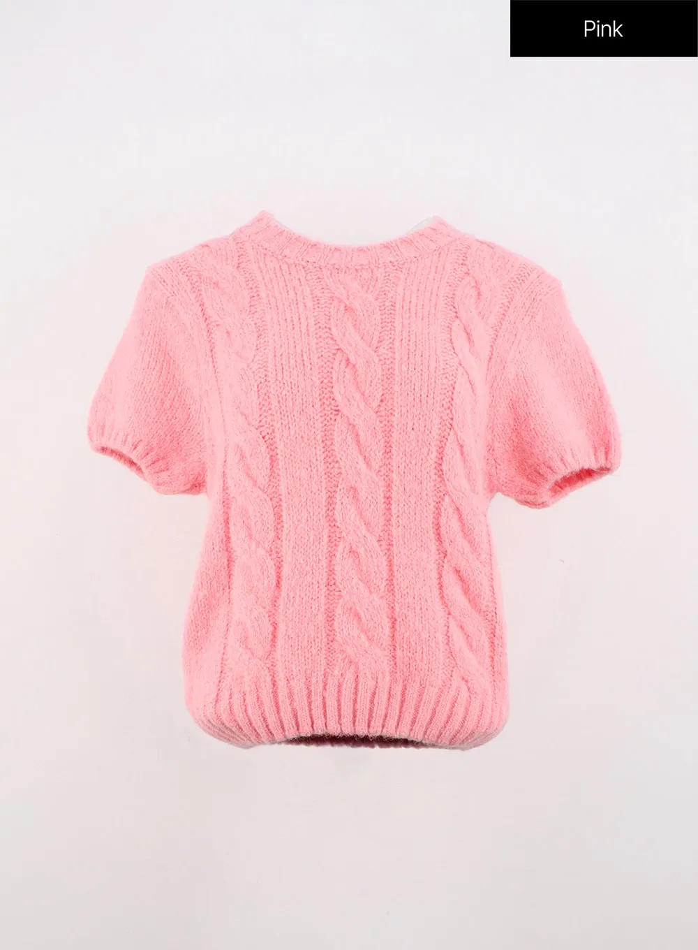 Cozy Cable Short Sleeve Knit OO319