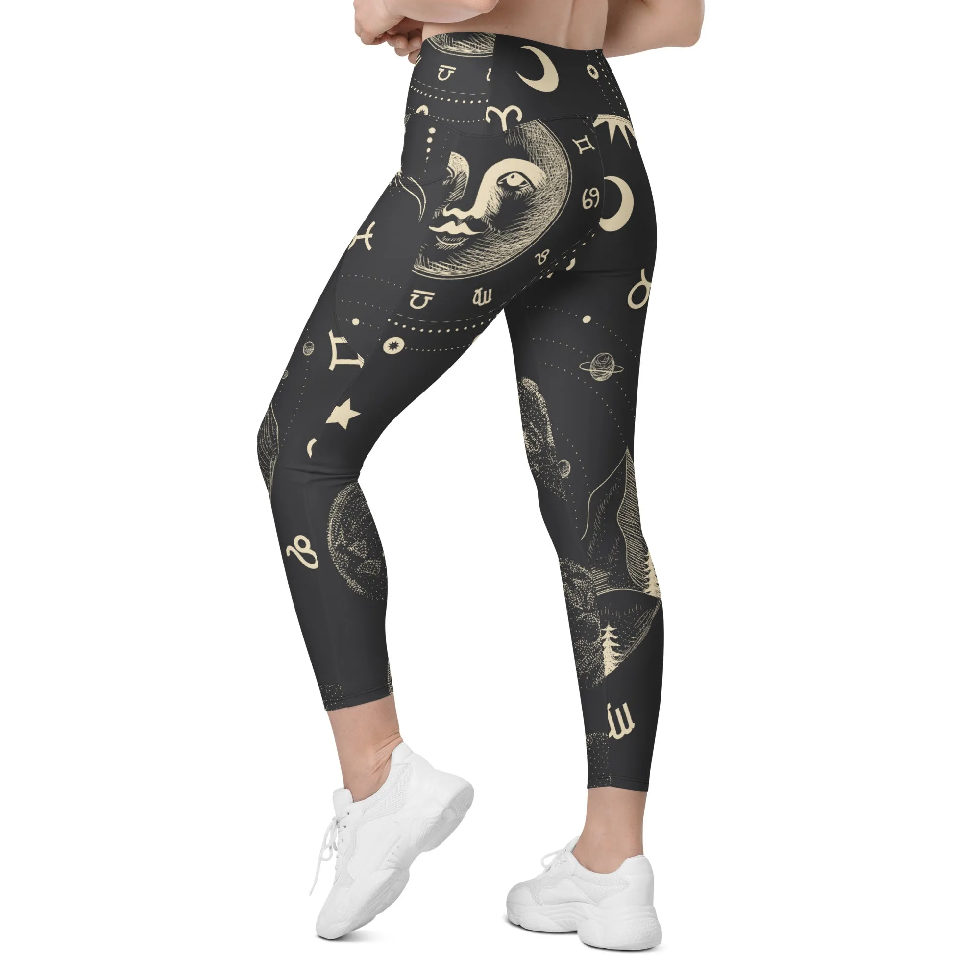 Crossover leggings with pockets