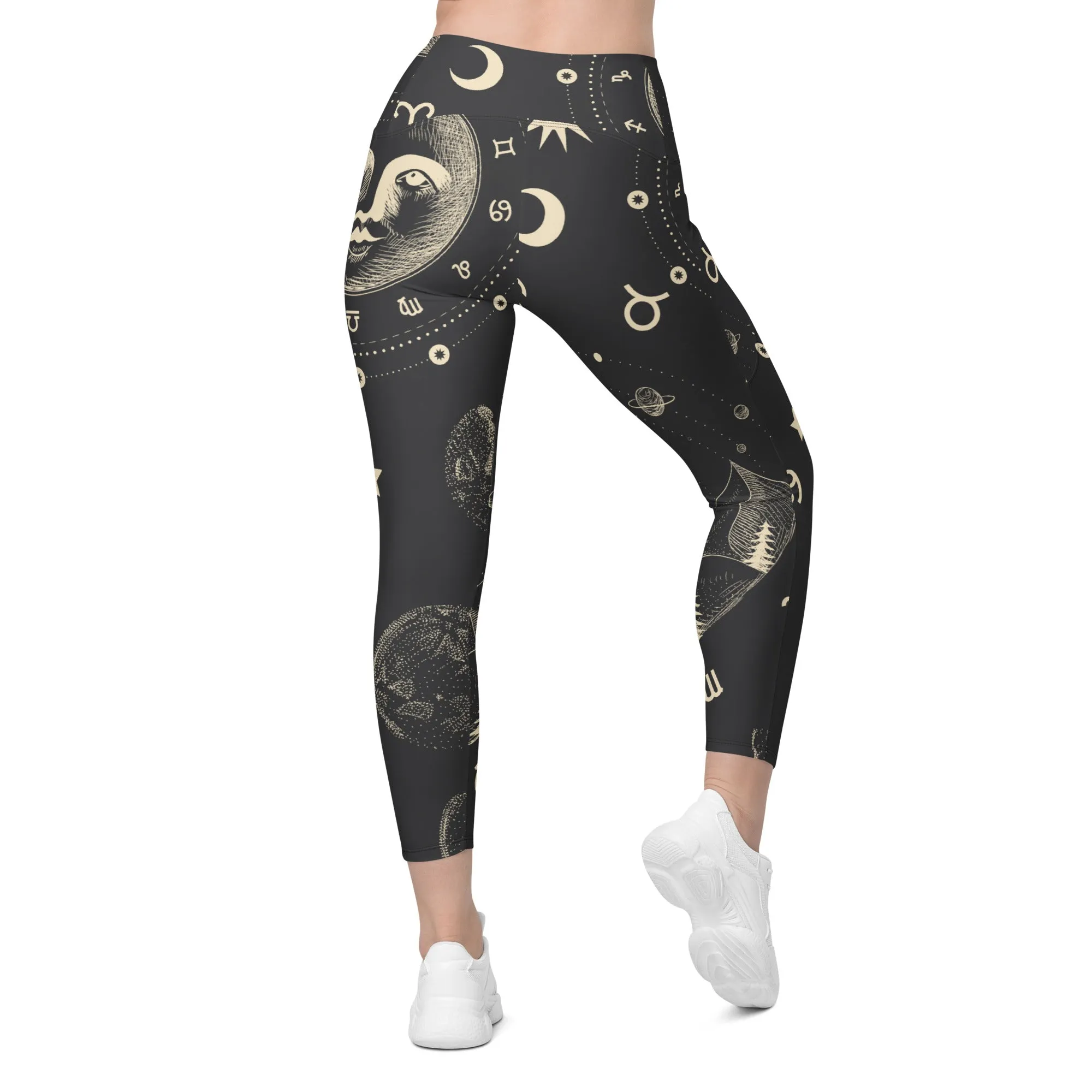 Crossover leggings with pockets