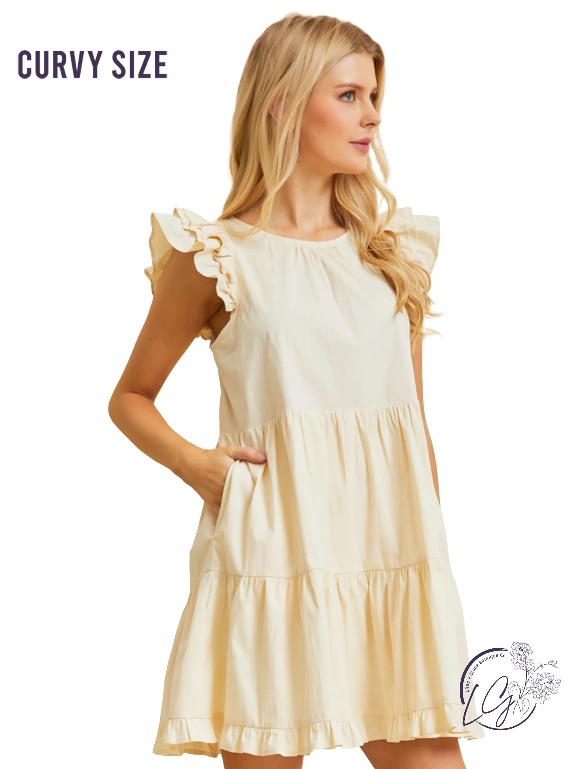 Curvy Romantic Ruffles Mini Dress