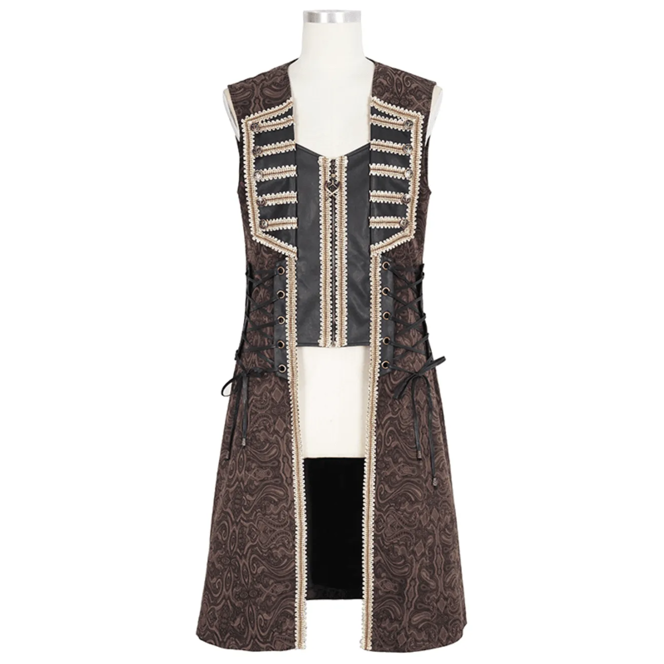 Dastardly Damask Long Pirate Waistcoat