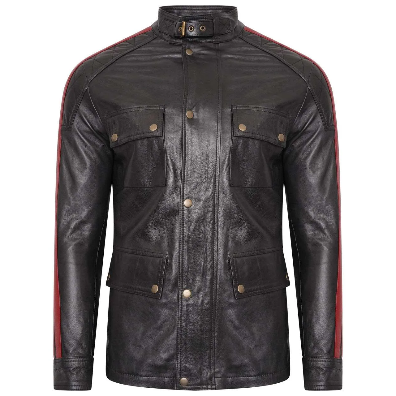 Daytona Leather Jacket Red Stripe