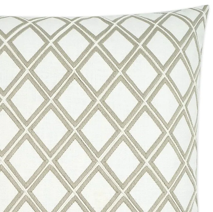 Diamond Lattice Embroidered Pillow