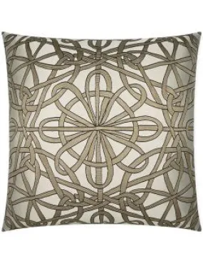 Elegance Jacquard Knots Pillow-Taupe