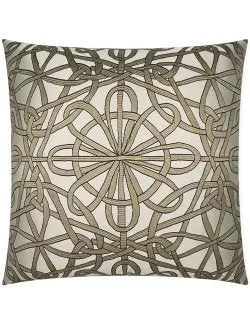 Elegance Jacquard Knots Pillow-Taupe