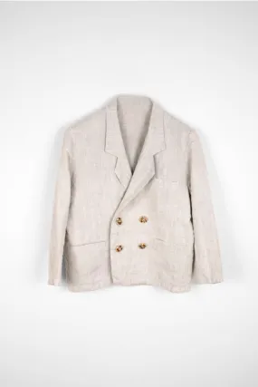 Ethically Made Beige Linen Suit Plain