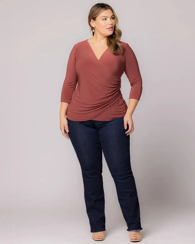 Femme Fatale Faux Wrap Top