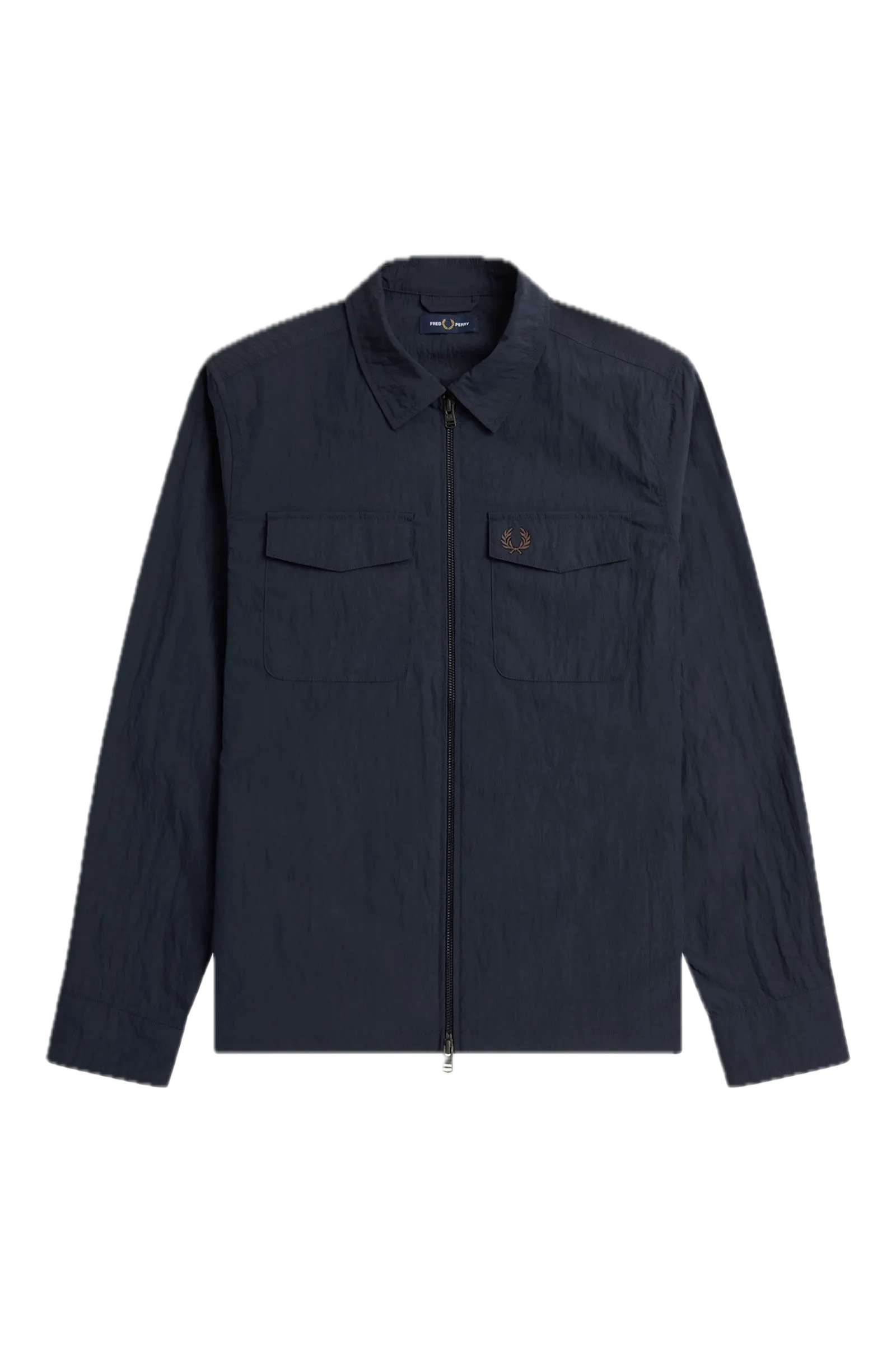 Fred Perry Navy Zip Through Overshirt