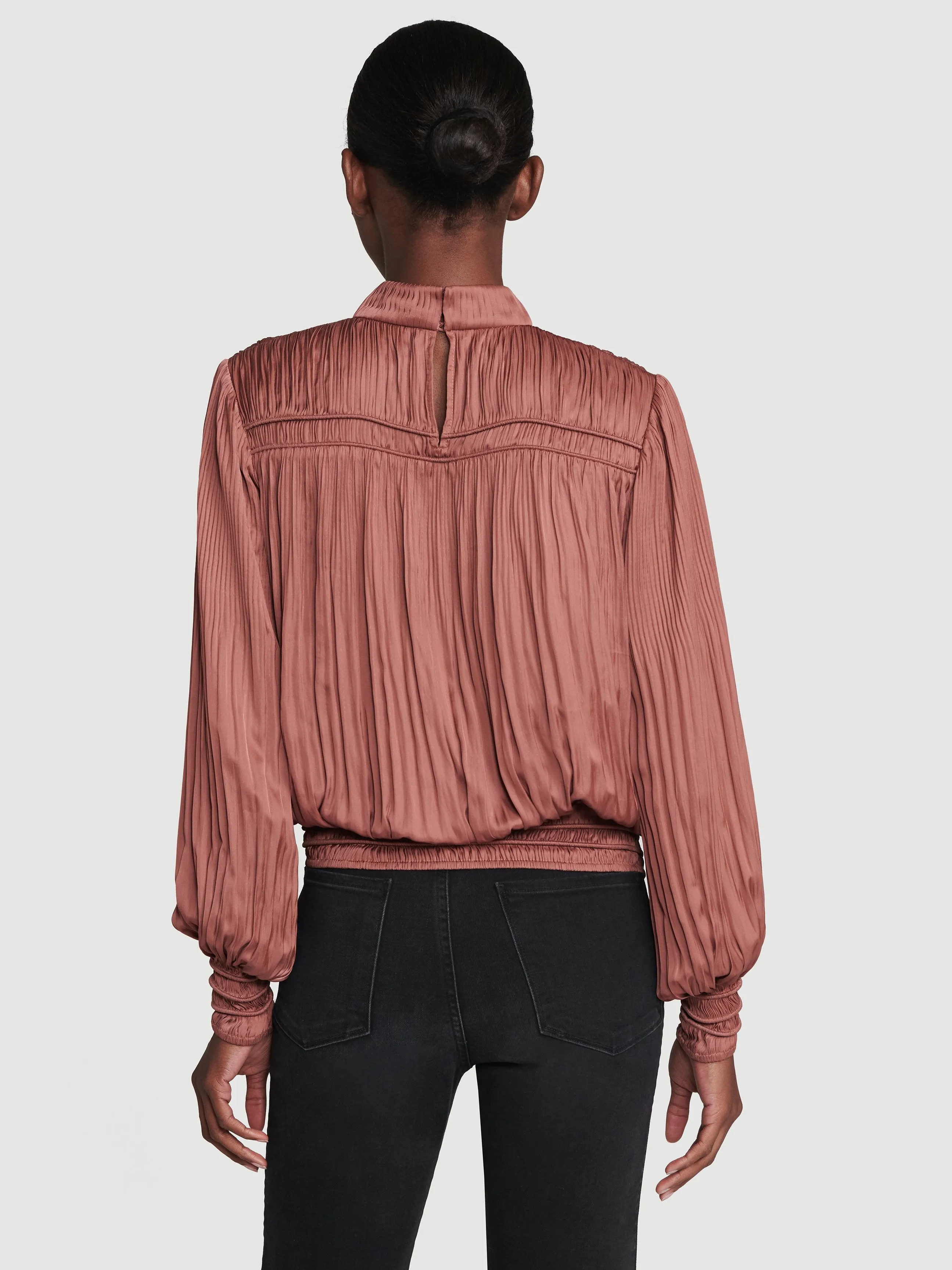 Full Pleat Top -- Rosewood