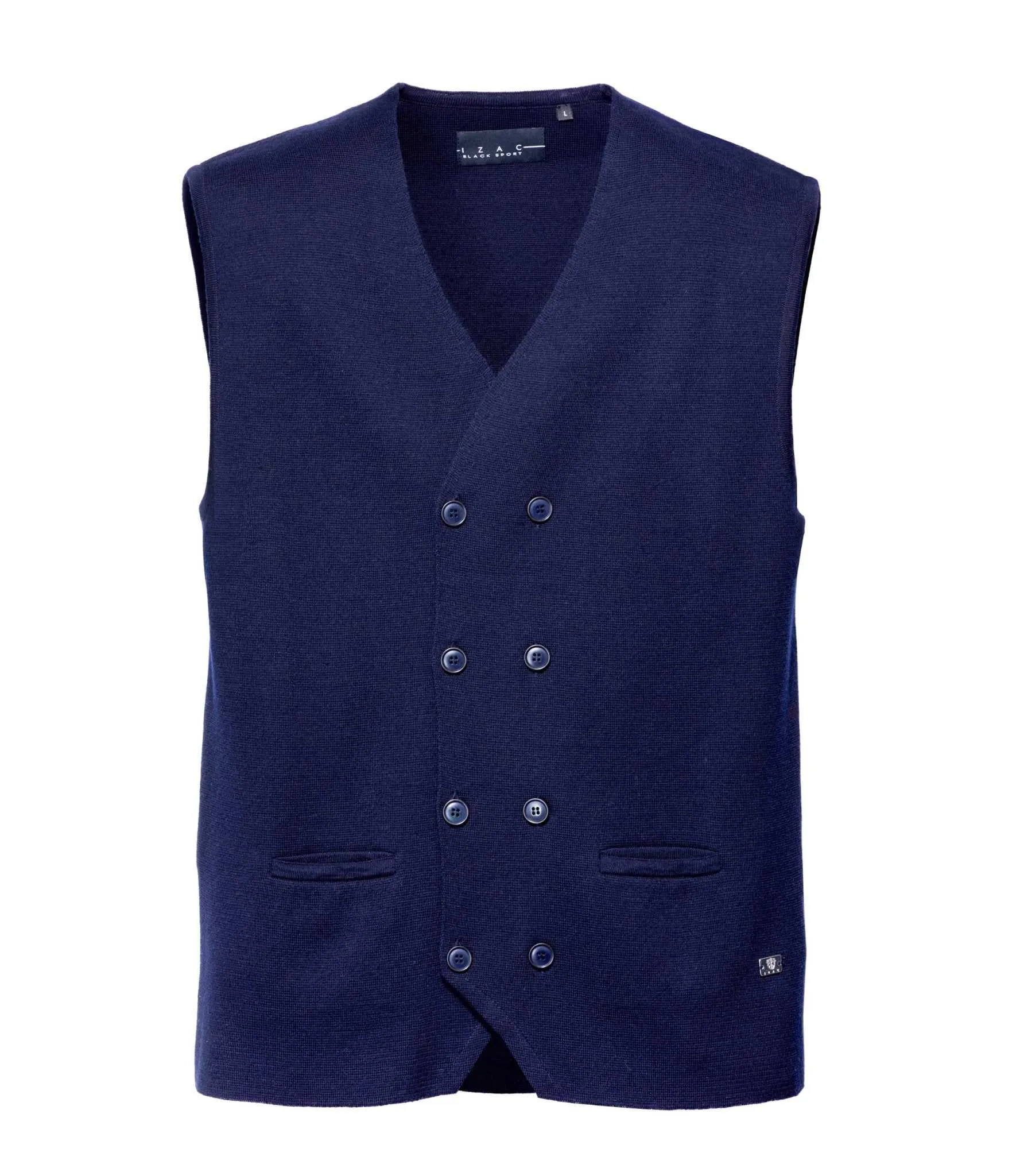 Gilet sans manche boutonné marine "Larsen"