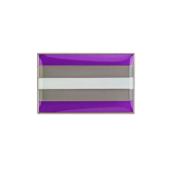 Graysexual Pride Rectangle Enamel Pin