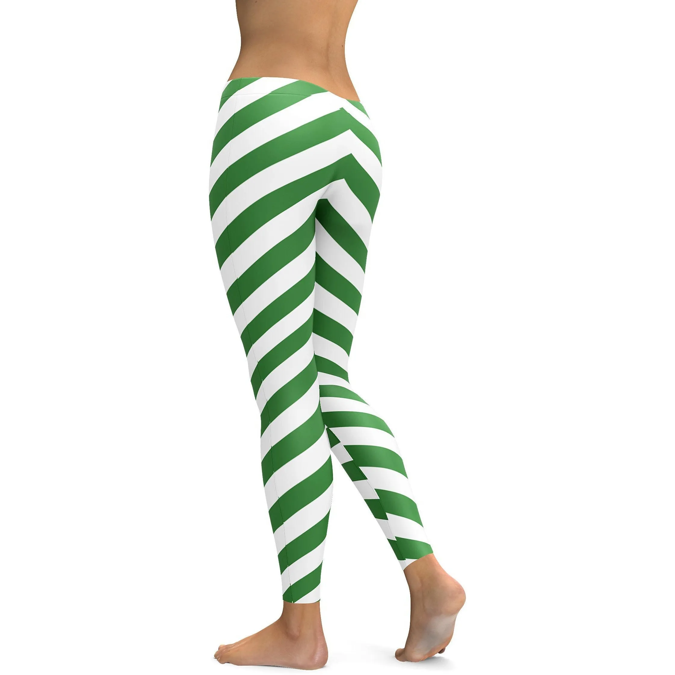 Irish Green Striped Leggings